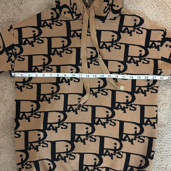 CC Fashion Brown/Black Paris Hoodie Size L/XL - Picture 5 of 7